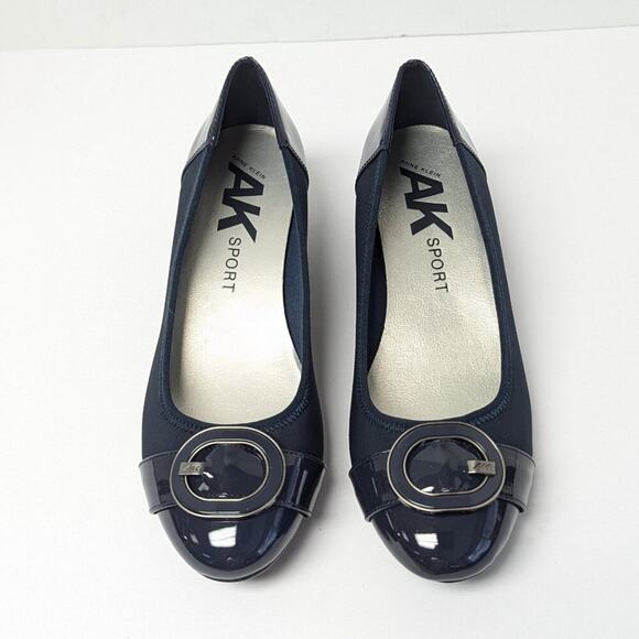 Anne Klein Decklyn Wedge Pumps, Navy, Women's 7.5 - Picture 3 of 6